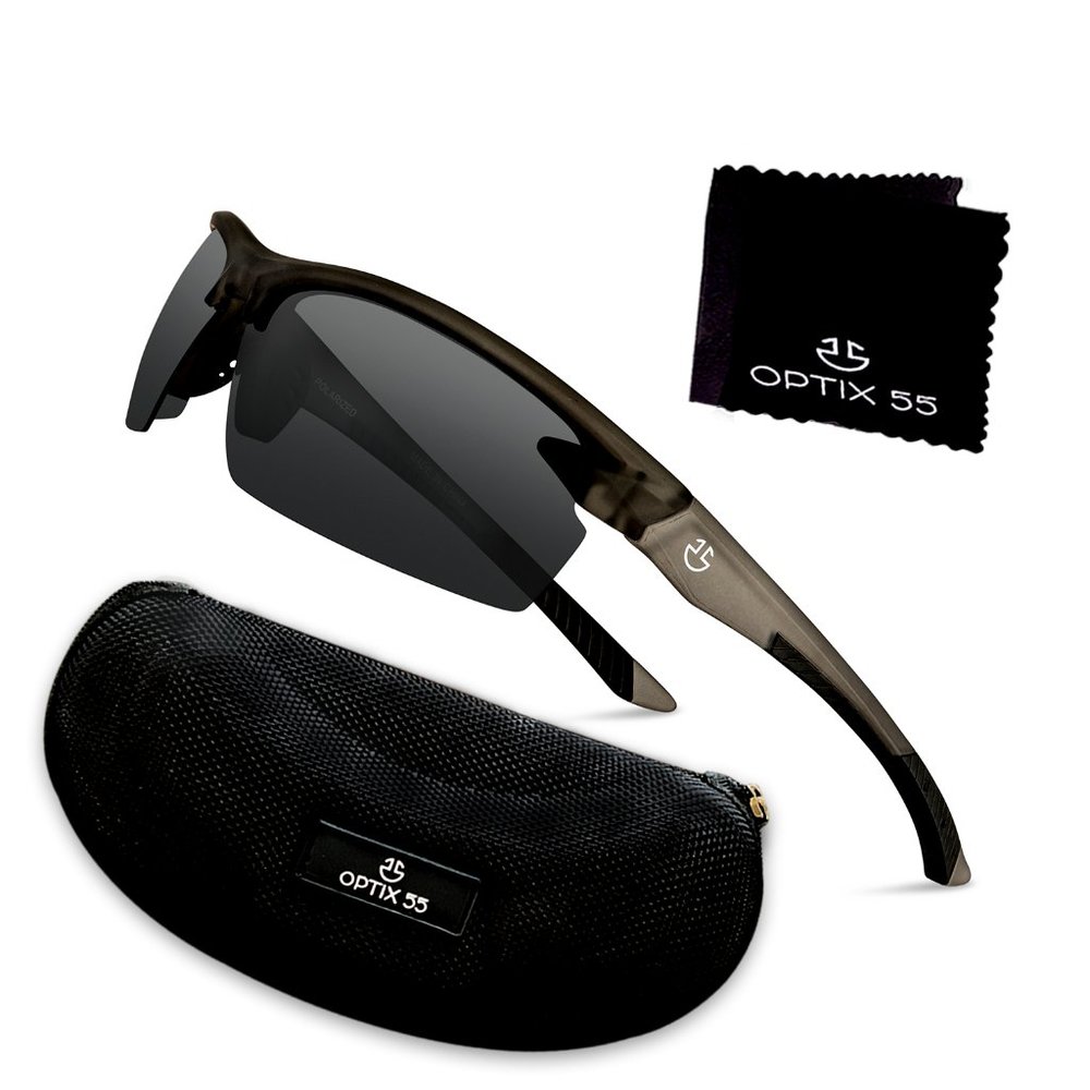 Polarized Sports Sunglasses for Men & Women - Black
